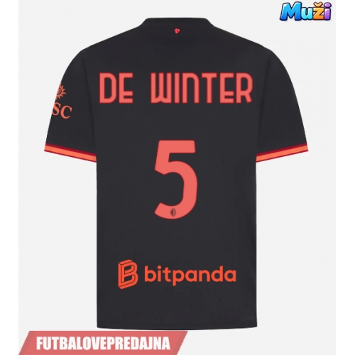 Lacne Muži Futbalové dres AC Milan Koni De Winter #5 2026-27 Krátky Rukáv - Tretina